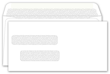 Double Window Envelope, 4 3/8 x 8 3/4