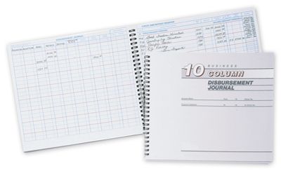 Cash Receipts Journal - 10 Column Disbursement Journal 126051N