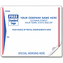 Mailing Labels, Laser and Inkjet, White w/ Blue/Red Stripe 12689