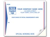Mailing Labels, Laser/Inkjet, White w/ Blue/Red Stripe