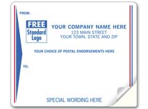 Mailing Labels, Laser/Inkjet, White w/ Blue/Red Stripe