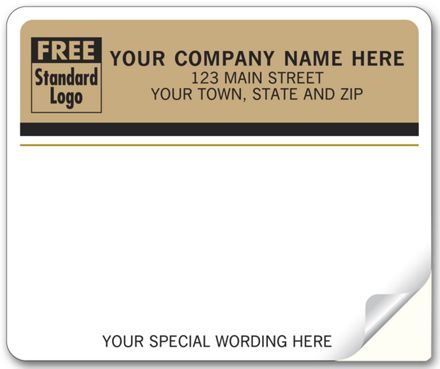 Enterprise Mailing Labels, Laser, Tan Return Address