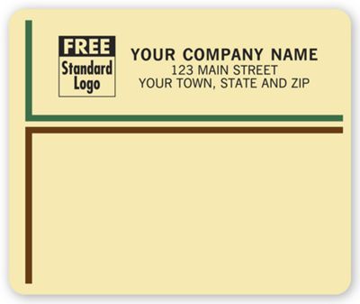 Carnegie Mailing Labels, Laser, Tan w/ Borders 12694