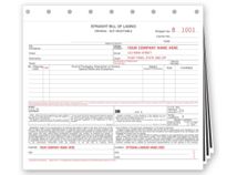 Small Format Bills of Lading with Carbon