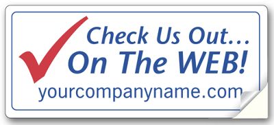 Large Web Site Advertising Label