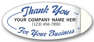 Thank You Label, Oval 12751