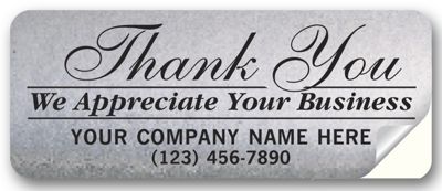 Thank You Label, Rectangle