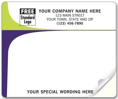 Chartreuse and Purple Laser and Inkjet Mailing Label 12764