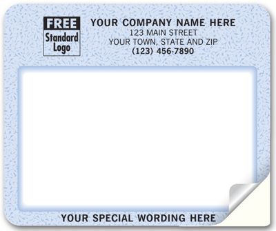 Mailing Labels, Laser, White with Blue Granite Border 12770