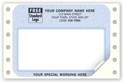 Blue Patterned Continuous Mailing Label 12771