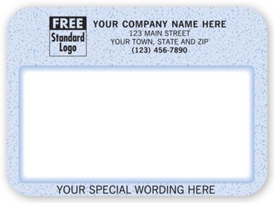 Blue Patterned Padded Mailing Label