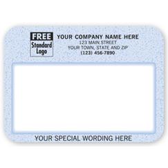 Blue Patterned Padded Mailing Label