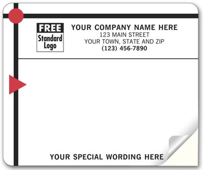 Mailing Labels, Laser and Inkjet, White w/ Red/Black 12776