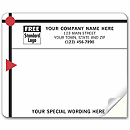 Mailing Labels, Laser and Inkjet, White w/ Red/Black 12776