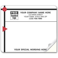 Mailing Labels, Laser and Inkjet, White w/ Red/Black