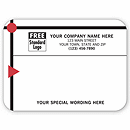 Red/Black Modern Design Padded Mailing Label 12778