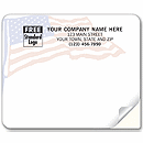 American Flag Mailing Labels, Laser, Flag Background 12779
