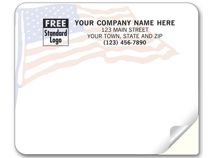 American Flag Mailing Labels, Laser, Flag Background