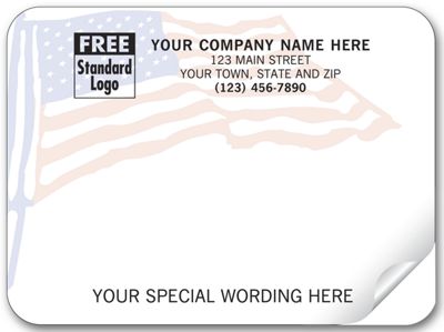 American Flag Padded Mailing Label 12781