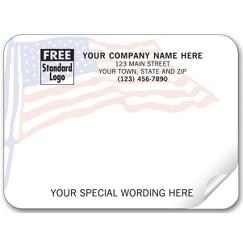 American Flag Padded Mailing Label