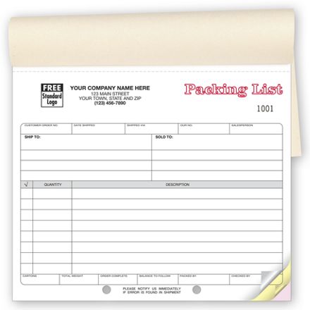 Packing Lists - Booked