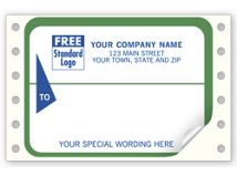 Mailing Labels, Continuous, White w/ Green Border