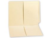 End Tab Folders, Manila, 11pt, 2 Half Pocket, No Fastener
