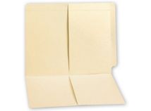 End Tab Folders, Manila, 11pt, 2 Half Pocket, No Fastener