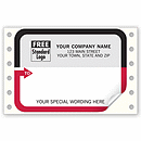 Mailing Labels, Continuous, White w/ Black/Red Border 1289