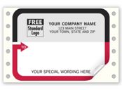 Mailing Labels, Continuous, White w/ Black/Red Border