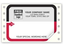 Mailing Labels, Continuous, White w/ Black/Red Border
