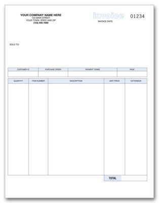 Laser Invoice 13006
