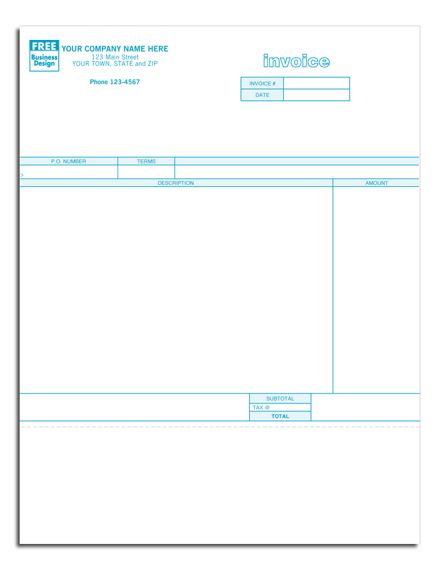 Classic Laser/Inkjet Invoice