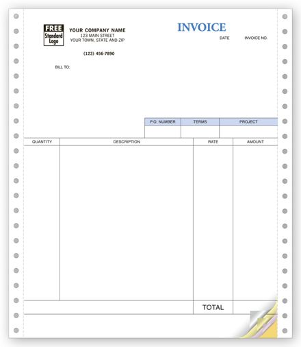 Service Invoices, Continuous, Classic