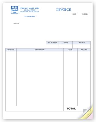 Service Invoices, Laser, Classic - Quickbooks Compatible 13054