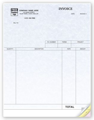 Service Invoices, Laser, Parchment - Quickbooks Compatible 13054G