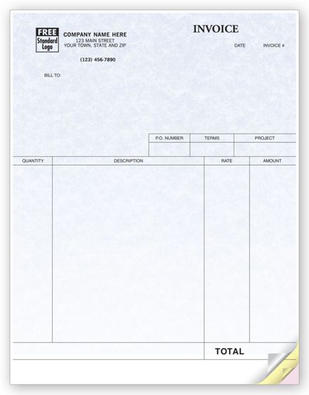 Service Invoices, Laser, Parchment