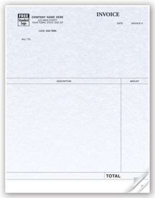 Invoices, Professional, Laser, Parchment - Quickbooks Compatible 13056G