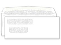 Double Window Envelope 3 9/16 X 8 7/8, Gummed Seal
