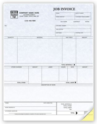 Job Invoices, Laser, Parchment 13123G