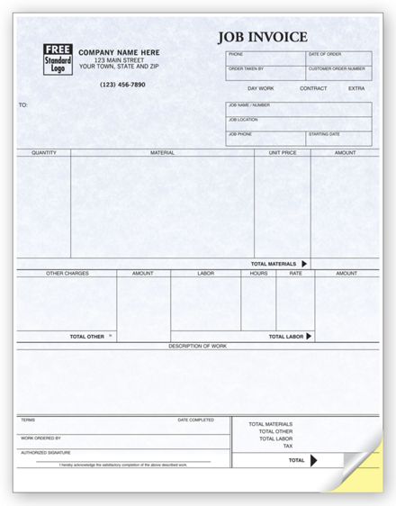 Job Invoices, Laser, Parchment