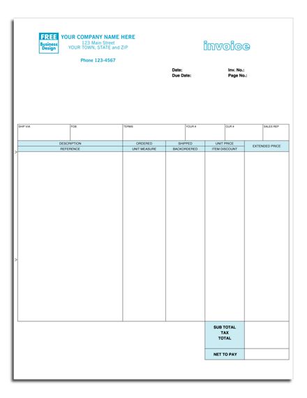 Classic Laser/Inkjet Invoice