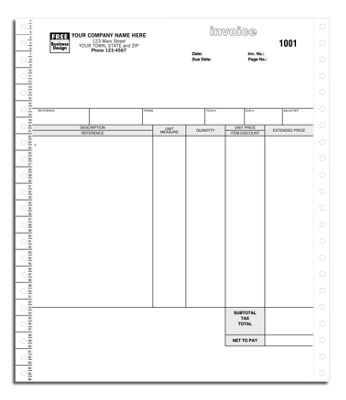 Classic Continuous Service Invoice 13159