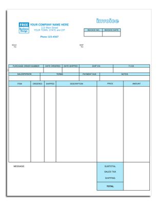 Classic Laser and Inkjet Inventory Invoice 13187