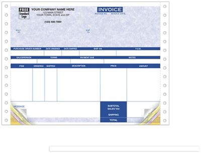 Continuous Inv Invoice Parchment 13199G