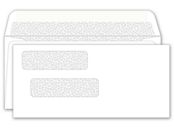Double Window Envelope 3 9/16 X 8 7/8, Gummed Seal