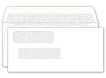 Double Window Envelope 3 9/16 X 8 7/8, Gummed Seal