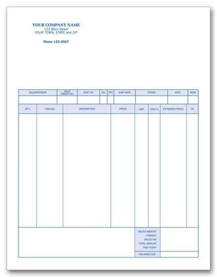 Classic Laser/Inkjet Invoice