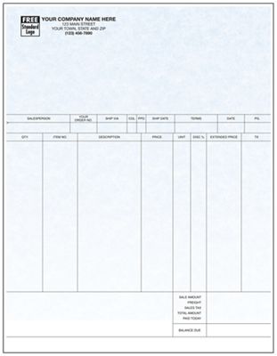 Laser Invoice Parchment 13247G
