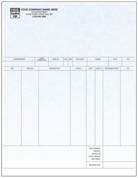 Laser Invoice Parchment